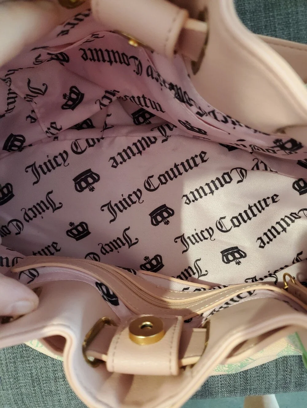 Juicy Couture Pink and Mint Satchel